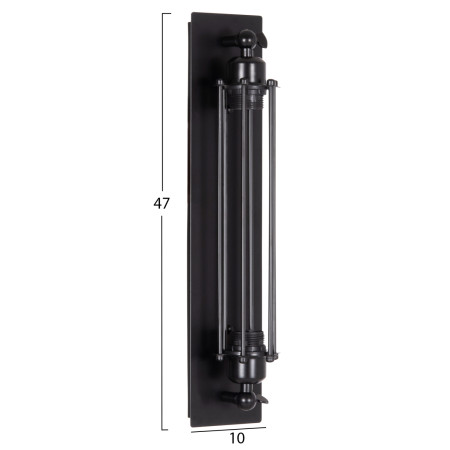 ΑΠΛΙΚΑ ΤΟΙΧΟΥ 2ΦΩΤΗ BEACON HM4463 ΜΕΤΑΛΛΟ ΣΕ ΜΑΥΡΟ 10x10x47Υεκ.