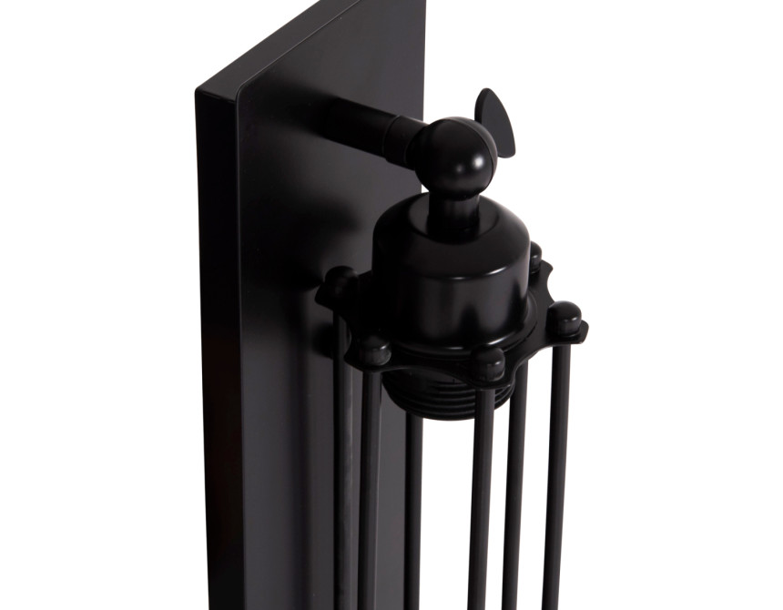 ΑΠΛΙΚΑ ΤΟΙΧΟΥ 2ΦΩΤΗ BEACON HM4463 ΜΕΤΑΛΛΟ ΣΕ ΜΑΥΡΟ 10x10x47Υεκ.