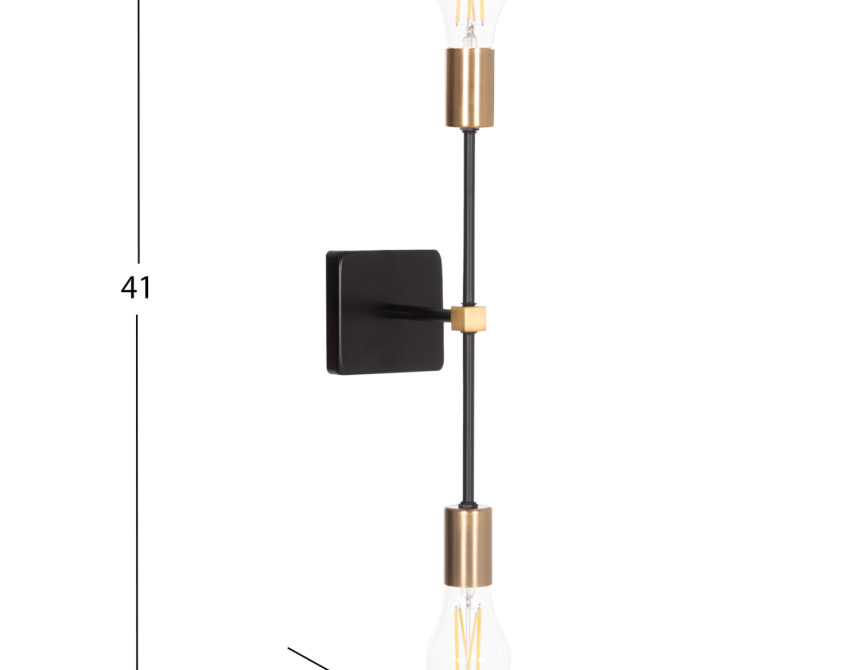 ΑΠΛΙΚΑ ΤΟΙΧΟΥ SABER2 HM4465 ΜΕΤΑΛΛΟ ΣΕ ΜΑΥΡΟ & ΧΡΥΣΟ 10x14x41Υεκ.