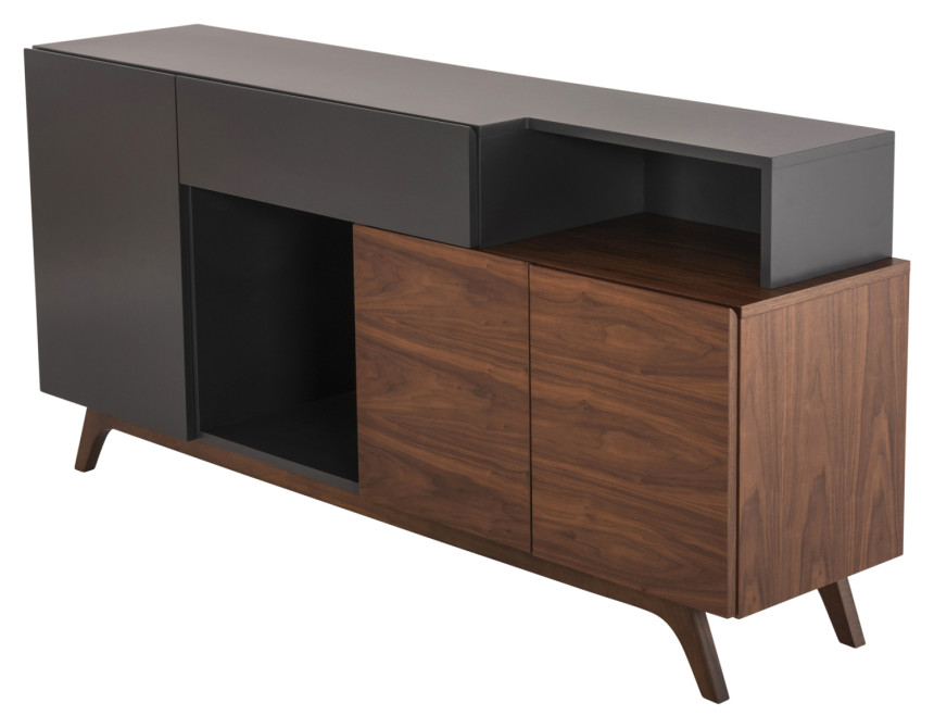 ΜΠΟΥΦΕΣ PREDA HM9747 MDF ΜΕ ΚΑΡΥΔΙ & ΣΚΟΥΡΟ ΓΚΡΙ ΚΑΠΛΑΜΑ 167x28-40x80Υεκ.