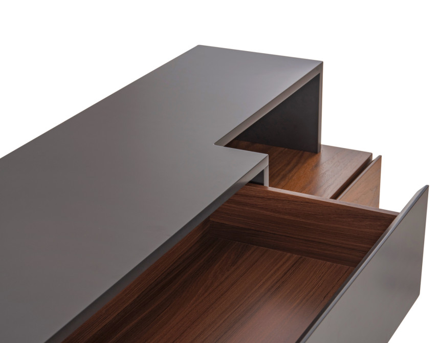 ΜΠΟΥΦΕΣ PREDA HM9747 MDF ΜΕ ΚΑΡΥΔΙ & ΣΚΟΥΡΟ ΓΚΡΙ ΚΑΠΛΑΜΑ 167x28-40x80Υεκ.