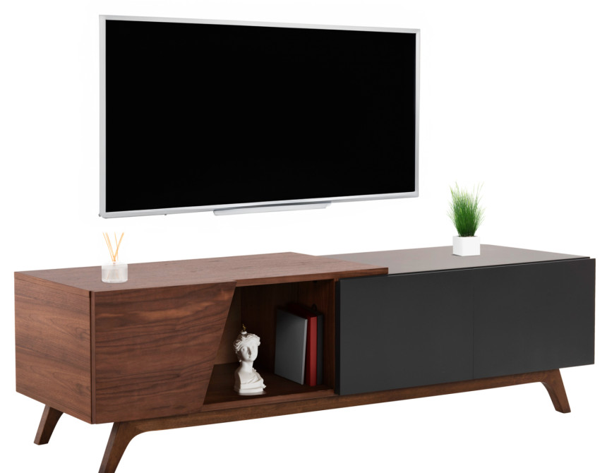 ΕΠΙΠΛΟ ΤΗΛΕΟΡΑΣΗΣ HUDSON HM9748 MDF ΚΑΠΛΑΜΑΣ ΚΑΡΥΔΙΑΣ ΚΑΡΥΔΙ&ΣΚΟΥΡΟ ΓΚΡΙ 180x40x50Υ