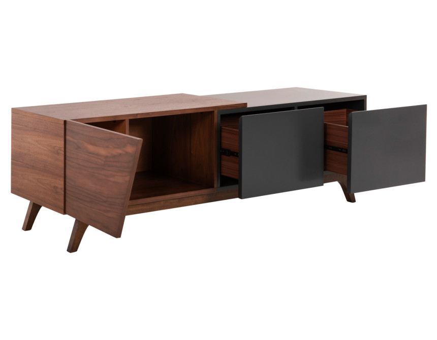ΕΠΙΠΛΟ ΤΗΛΕΟΡΑΣΗΣ HUDSON HM9748 MDF ΚΑΠΛΑΜΑΣ ΚΑΡΥΔΙΑΣ ΚΑΡΥΔΙ&ΣΚΟΥΡΟ ΓΚΡΙ 180x40x50Υ