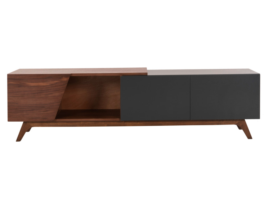 ΕΠΙΠΛΟ ΤΗΛΕΟΡΑΣΗΣ HUDSON HM9748 MDF ΚΑΠΛΑΜΑΣ ΚΑΡΥΔΙΑΣ ΚΑΡΥΔΙ&ΣΚΟΥΡΟ ΓΚΡΙ 180x40x50Υ