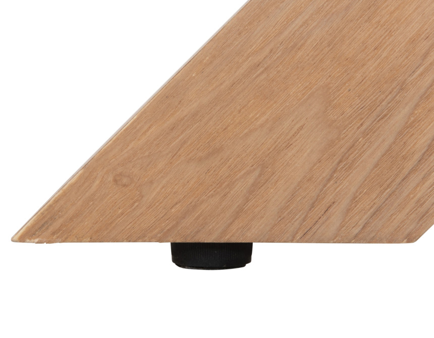 ΤΡΑΠΕΖΙ PAOLO HM9853 MDF ΜΕ ΚΑΠΛΑΜΑ ΦΡΑΞΙΝΟΥ-ΠΟΔΙΑ RUBBERWOOD-ΦΥΣΙΚΟ 180x90x75Yεκ