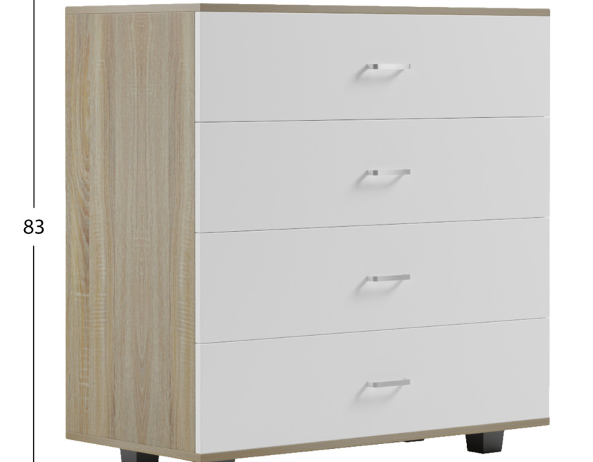 ΣΥΡΤΑΡΙΕΡΑ ΜΕΛΑΜΙΝΗΣ ME 4 ΣΥΡΤΑΡΙΑ SONAMA HM8996.04 80x40x83Yεκ.