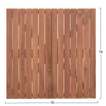 ΕΠΙΦΑΝΕΙΑ ΤΡΑΠΕΖΙΟΥ ΤΕΤΡΑΓΩΝΗ HM18136 ΞΥΛΟ TEAK--ΦΥΣΙΚΟ 70x70x4(πάχος)εκ.