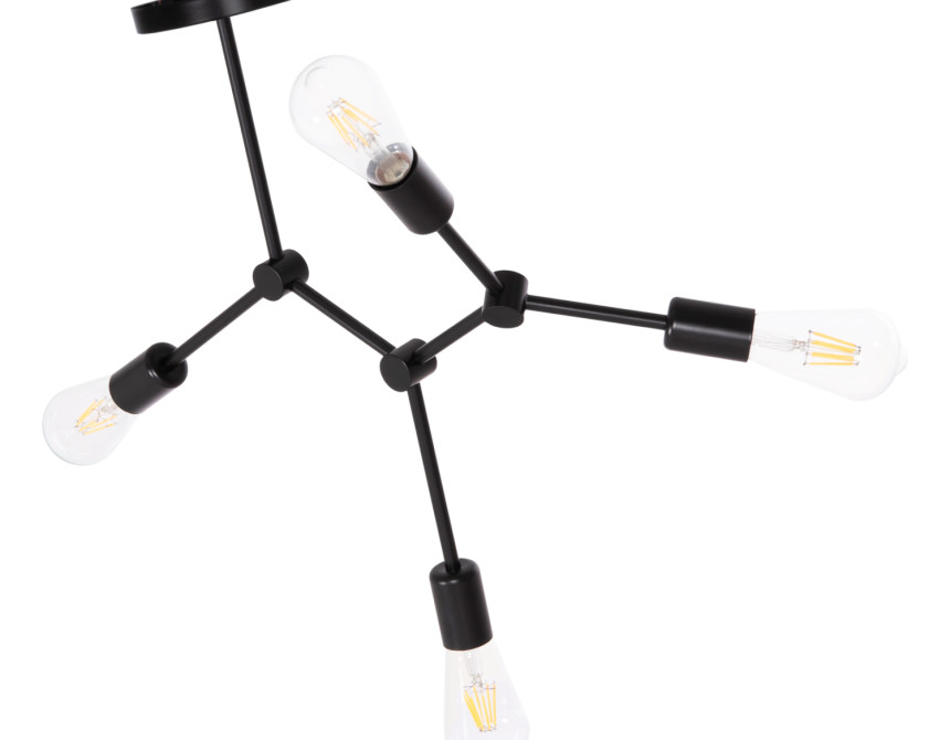 ΦΩΤΙΣΤΙΚΟ ΟΡΟΦΗΣ 4-ΦΩΤΟ LIGHTY HM7405.11 ΜΕΤΑΛΛΟ ΣΕ ΜΑΥΡΟ 57x5x52Υεκ.