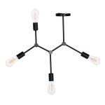 ΦΩΤΙΣΤΙΚΟ ΟΡΟΦΗΣ 4-ΦΩΤΟ LIGHTY HM7405.11 ΜΕΤΑΛΛΟ ΣΕ ΜΑΥΡΟ 57x5x52Υεκ.