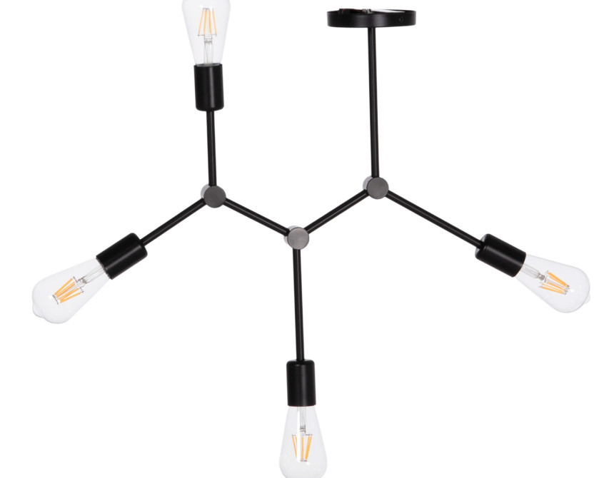 ΦΩΤΙΣΤΙΚΟ ΟΡΟΦΗΣ 4-ΦΩΤΟ LIGHTY HM7405.11 ΜΕΤΑΛΛΟ ΣΕ ΜΑΥΡΟ 57x5x52Υεκ.