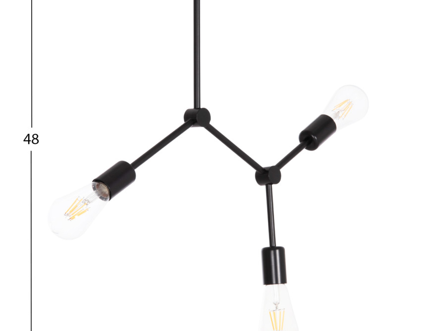 ΦΩΤΙΣΤΙΚΟ ΟΡΟΦΗΣ 3-ΦΩΤΟ LIGHTY HM7404.11 ΜΕΤΑΛΛΟ ΣΕ ΜΑΥΡΟ 52x5x48Υεκ.
