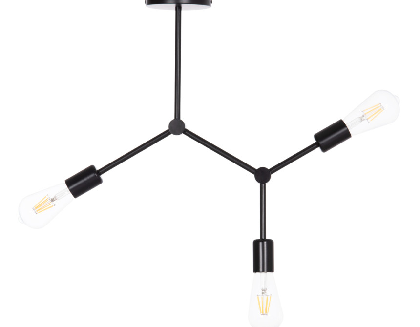ΦΩΤΙΣΤΙΚΟ ΟΡΟΦΗΣ 3-ΦΩΤΟ LIGHTY HM7404.11 ΜΕΤΑΛΛΟ ΣΕ ΜΑΥΡΟ 52x5x48Υεκ.