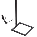 ΦΩΤΙΣΤΙΚΟ ΔΑΠΕΔΟΥ BRANS HM7532.11 ΜΕΤΑΛΛΟ ΜΑΥΡΟ--PVC ΛΕΥΚΟ ΚΑΠΕΛΟ 25x33x170Υεκ.