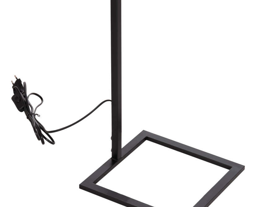 ΦΩΤΙΣΤΙΚΟ ΔΑΠΕΔΟΥ BRANS HM7532.11 ΜΕΤΑΛΛΟ ΜΑΥΡΟ--PVC ΛΕΥΚΟ ΚΑΠΕΛΟ 25x33x170Υεκ.
