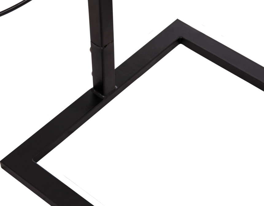 ΦΩΤΙΣΤΙΚΟ ΔΑΠΕΔΟΥ BRANS HM7532.11 ΜΕΤΑΛΛΟ ΜΑΥΡΟ--PVC ΛΕΥΚΟ ΚΑΠΕΛΟ 25x33x170Υεκ.