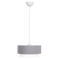 ΦΩΤΙΣΤΙΚΟ ΟΡΟΦΗΣ ΚΥΛΙΝΔΡΙΚΟ KRIKS HM4706.01 PVC ΣΕ ΛΕΥΚΟ-ΓΚΡΙ Φ30x70Υεκ.