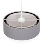 ΦΩΤΙΣΤΙΚΟ ΟΡΟΦΗΣ ΚΥΛΙΝΔΡΙΚΟ KRIKS HM4706.01 PVC ΣΕ ΛΕΥΚΟ-ΓΚΡΙ Φ30x70Υεκ.