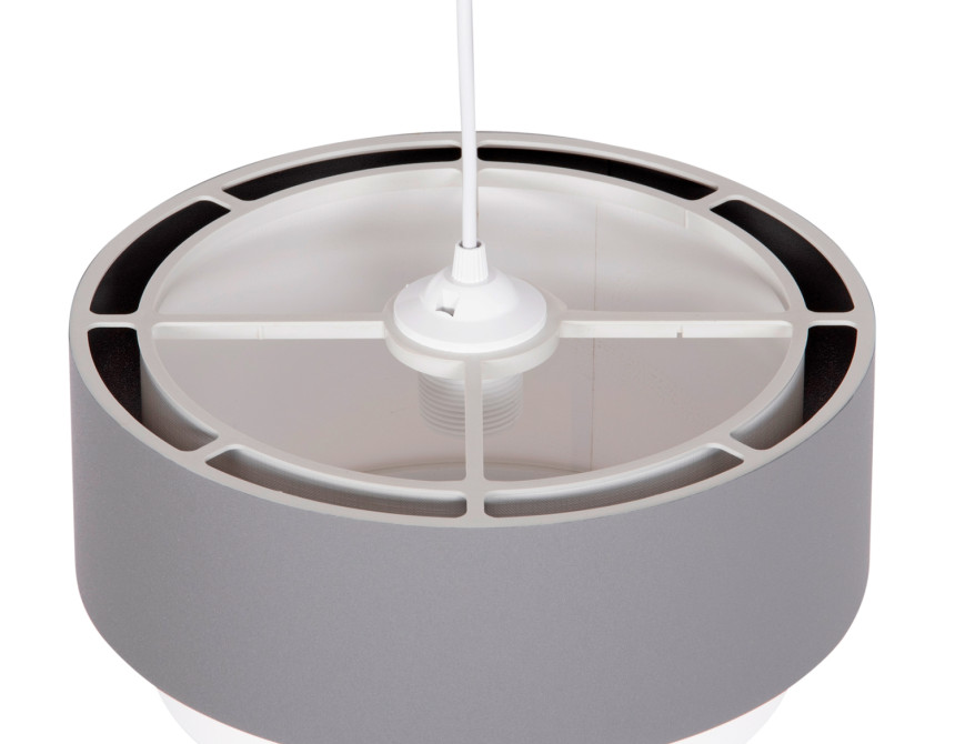 ΦΩΤΙΣΤΙΚΟ ΟΡΟΦΗΣ ΚΥΛΙΝΔΡΙΚΟ KRIKS HM4706.01 PVC ΣΕ ΛΕΥΚΟ-ΓΚΡΙ Φ30x70Υεκ.