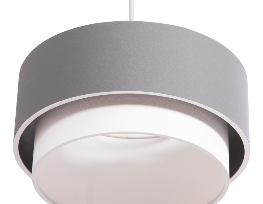ΦΩΤΙΣΤΙΚΟ ΟΡΟΦΗΣ ΚΥΛΙΝΔΡΙΚΟ KRIKS HM4706.01 PVC ΣΕ ΛΕΥΚΟ-ΓΚΡΙ Φ30x70Υεκ.