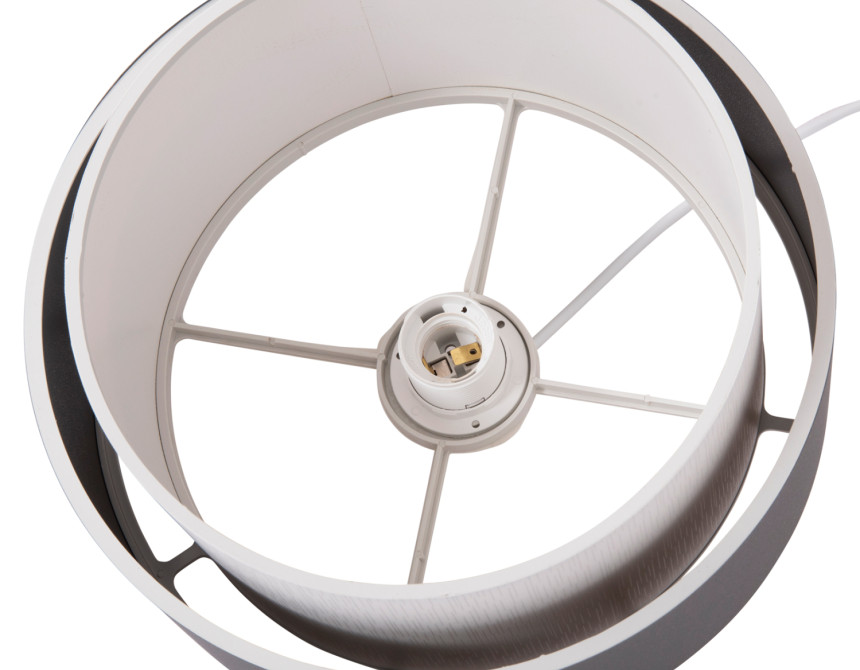 ΦΩΤΙΣΤΙΚΟ ΟΡΟΦΗΣ ΚΥΛΙΝΔΡΙΚΟ KRIKS HM4706.01 PVC ΣΕ ΛΕΥΚΟ-ΓΚΡΙ Φ30x70Υεκ.