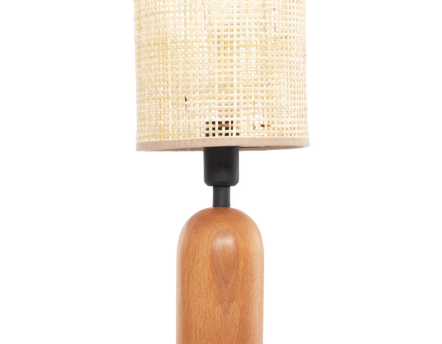 ΕΠΙΤΡΑΠΕΖΙΟ ΦΩΤΙΣΤΙΚΟ LYKTUR HM4709 ΜΠΕΖ ΚΑΠΕΛΟ WICKER-ΞΥΛΙΝΗ ΒΑΣΗ Φ15,5x35,5Υεκ.