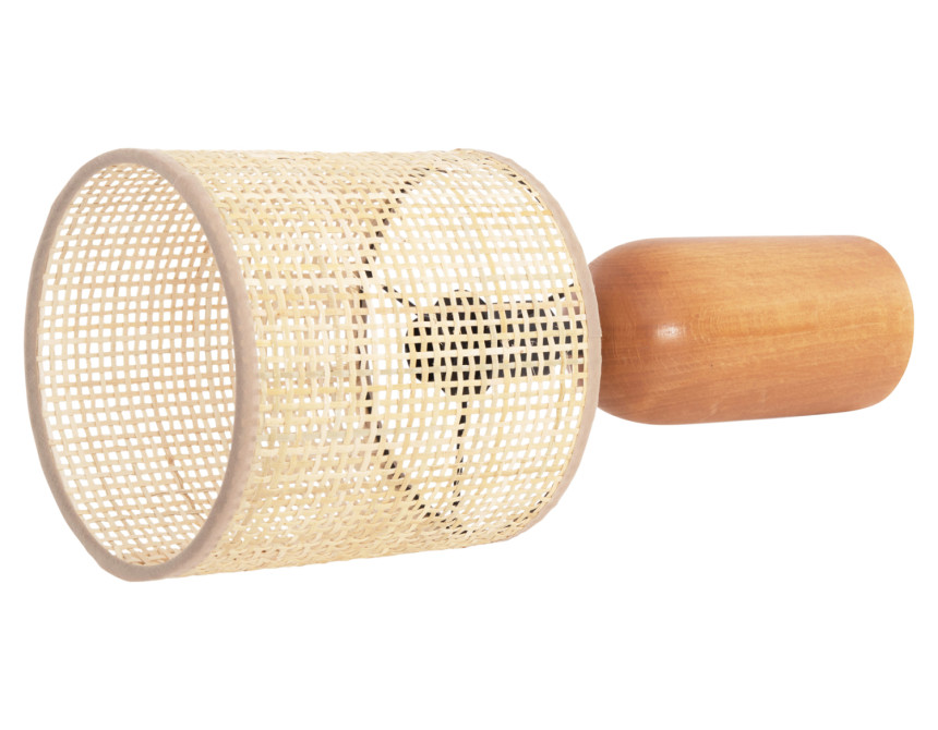 ΕΠΙΤΡΑΠΕΖΙΟ ΦΩΤΙΣΤΙΚΟ LYKTUR HM4709 ΜΠΕΖ ΚΑΠΕΛΟ WICKER-ΞΥΛΙΝΗ ΒΑΣΗ Φ15,5x35,5Υεκ.