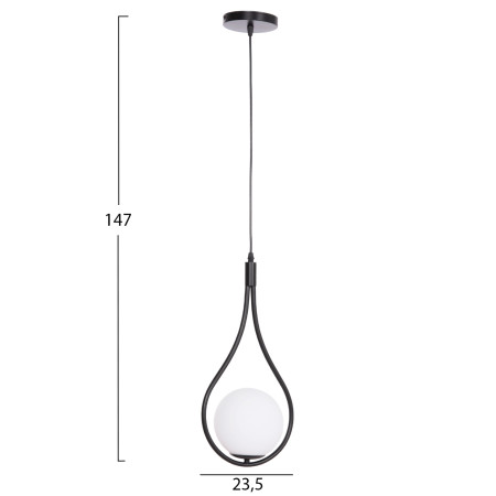 ΦΩΤΙΣΤΙΚΟ ΟΡΟΦΗΣ DROPLET HM7503.11 ΜΕΤΑΛΛΟ ΣΕ ΜΑΥΡΟ-ΛΕΥΚΟΣ ΓΛΟΜΠΟΣ 23,5x12x147Υεκ.