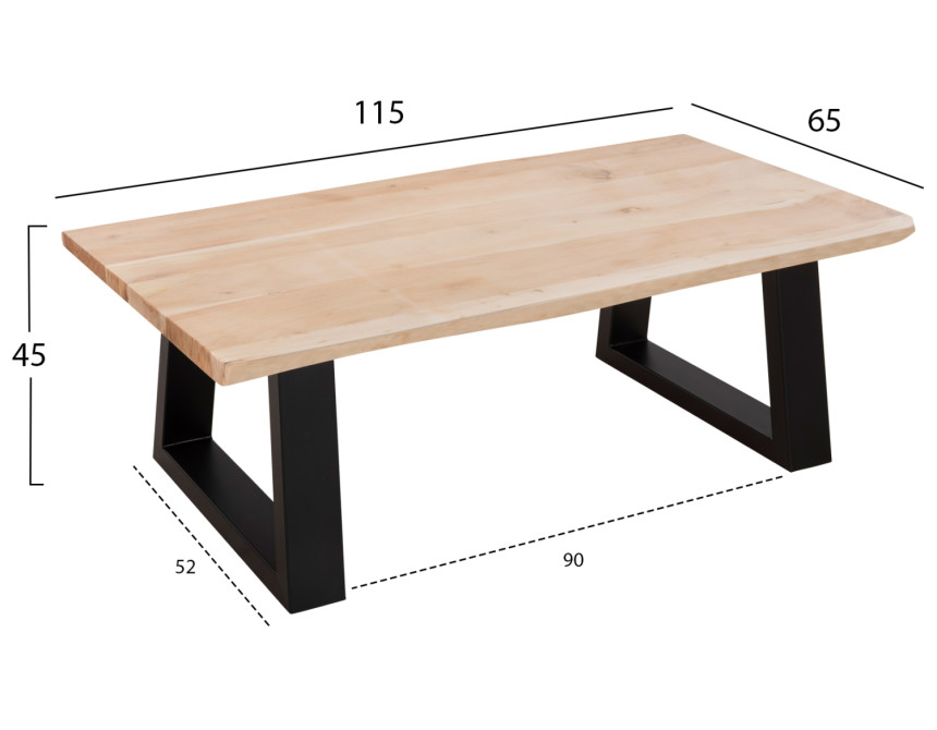 ΤΡΑΠΕΖΙ ΣΑΛΟΝΙΟΥ SOFIA SLIM HM8502.21 ΞΥΛΟ ΑΚΑΚΙΑΣ ΣΕ ΑΝΟΙΧΤΟ ΦΥΣΙΚΟ 115x65x45Υεκ.