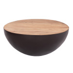 ΔΙΑΚΟΣΜΗΤΙΚΟ ΤΡΑΠΕΖΙ ΣΑΛΟΝΙΟΥ BOWL Φ89,5X39Yεκ. RUSTY ΜΕ ΞΥΛΟ ΑΚΑΚΙΑΣ HM8717.22