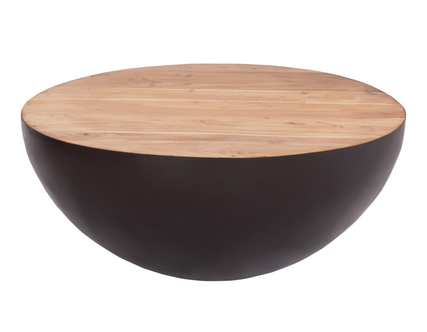 ΔΙΑΚΟΣΜΗΤΙΚΟ ΤΡΑΠΕΖΙ ΣΑΛΟΝΙΟΥ BOWL Φ89,5X39Yεκ. RUSTY ΜΕ ΞΥΛΟ ΑΚΑΚΙΑΣ HM8717.22