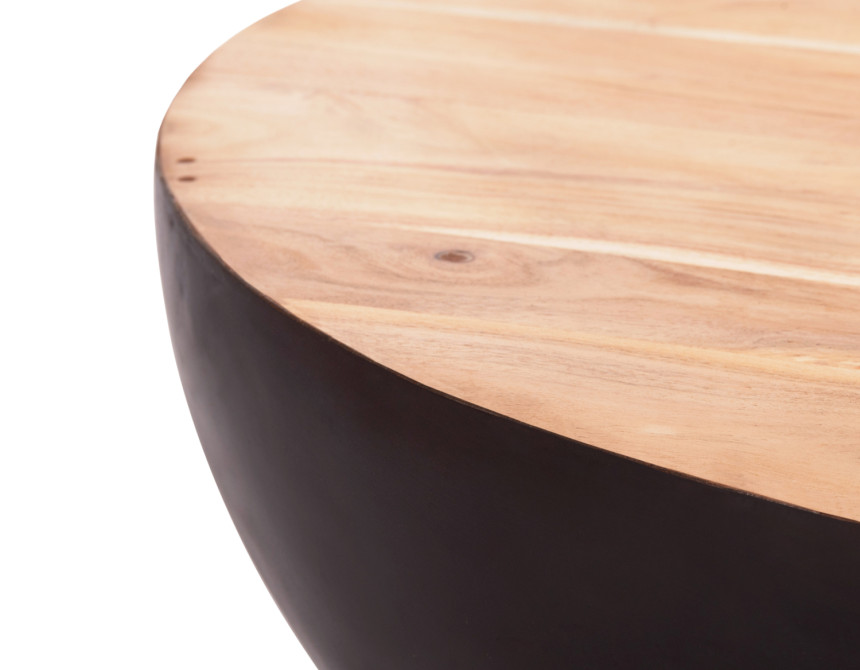 ΔΙΑΚΟΣΜΗΤΙΚΟ ΤΡΑΠΕΖΙ ΣΑΛΟΝΙΟΥ BOWL Φ89,5X39Yεκ. RUSTY ΜΕ ΞΥΛΟ ΑΚΑΚΙΑΣ HM8717.22