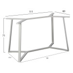 ΒΑΣΗ ΤΡΑΠΕΖΙΟΥ ΛΕΥΚΗ ΜΕΤΑΛΛΙΚΗ HM471.02 112X60X72 εκ.