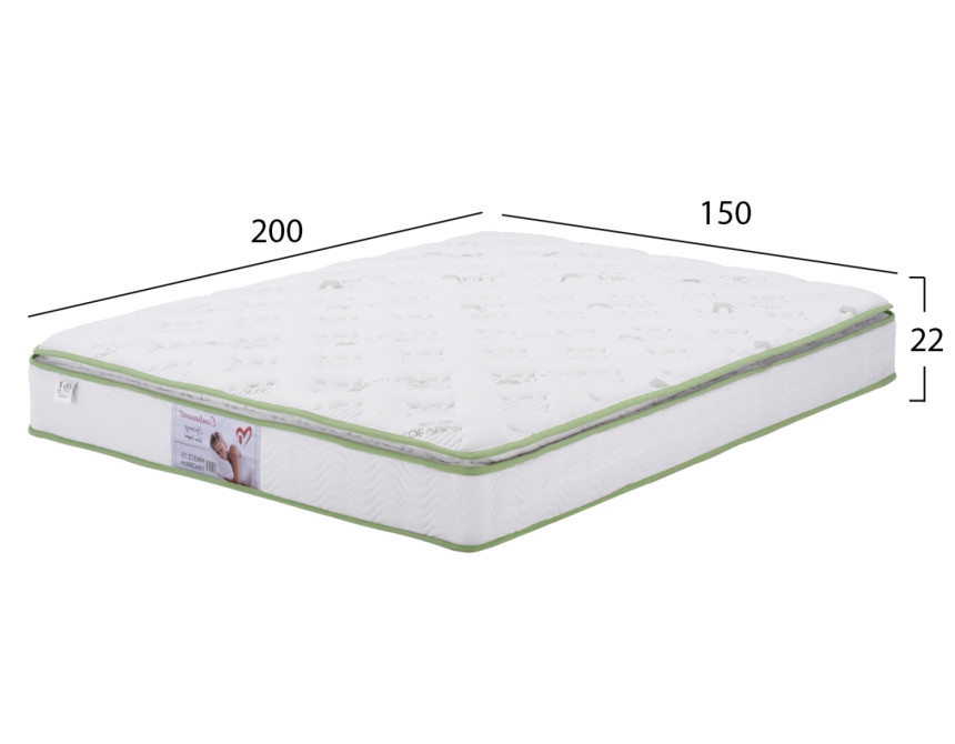 ΣΤΡΩΜΑ CONTINUOUS SPRING ΑΝΩΣΤΡΩΜΑ ALOE VERA 150X200 HM372.15 ΜΟΝΗΣ ΟΨΗΣ