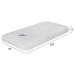 ΣΤΡΩΜΑ ΜΕ FOAM ΧΩΡΙΣ ΕΛΑΤΗΡΙΑ JORDY 90X200 HM374.10  (ROLL PACKING) ΛΕΥΚΟ