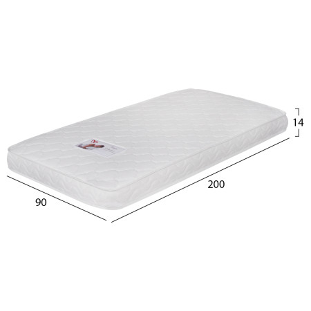 ΣΤΡΩΜΑ ΜΕ FOAM ΧΩΡΙΣ ΕΛΑΤΗΡΙΑ JORDY 90X200 HM374.10  (ROLL PACKING) ΛΕΥΚΟ