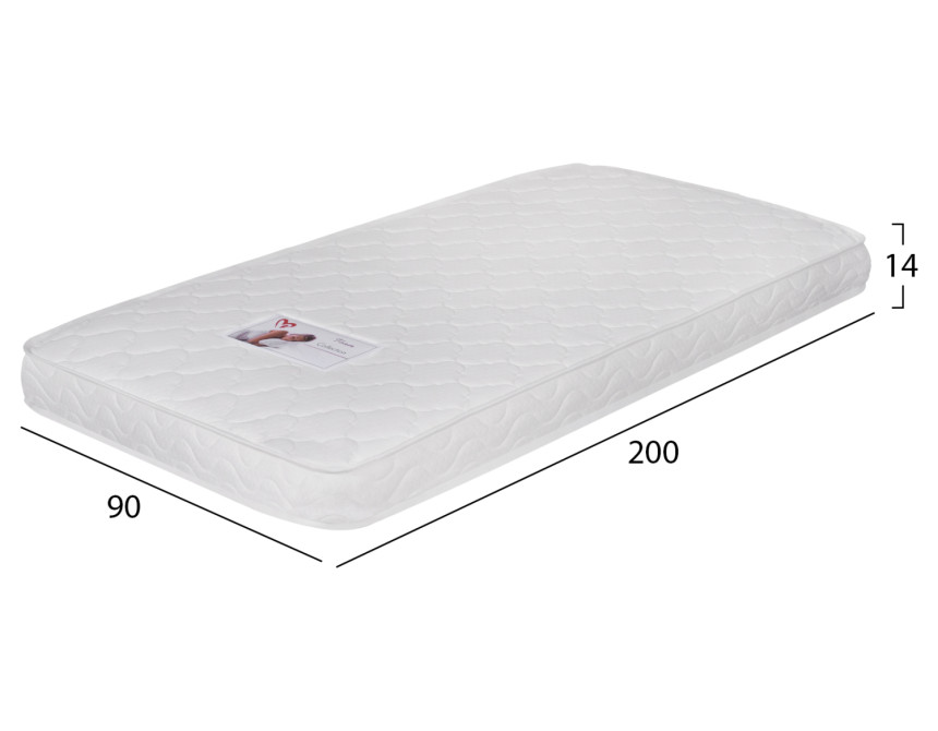 ΣΤΡΩΜΑ ΜΕ FOAM ΧΩΡΙΣ ΕΛΑΤΗΡΙΑ JORDY 90X200 HM374.10  (ROLL PACKING) ΛΕΥΚΟ