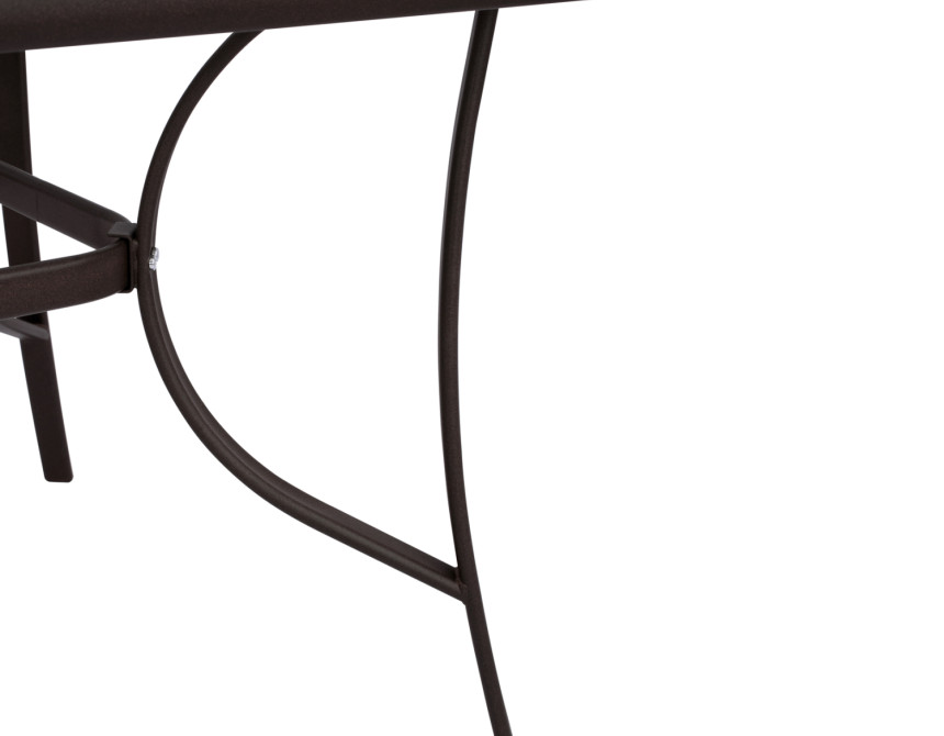 ΤΡΑΠΕΖΙ BRUNO 150X90Χ72Υεκ. ΚΑΦΕ ΜΕΤΑΛΛΙΚΟ ΜΕ ΓΥΑΛΙΝΗ ΕΠΙΦΑΝΕΙΑ HM5145.02