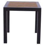ΤΡΑΠΕΖΙ ΑΛΟΥΜΙΝΙΟΥ SABRA HM5403.02 ΓΚΡΙ ΜΕ POLYWOOD 45Χ45X45,5 εκ.