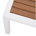 ΤΡΑΠΕΖΙ ΑΛΟΥΜΙΝΙΟΥ SABRA HM5403.01 ΛΕΥΚΟ ΜΕ POLYWOOD 45Χ45Χ45,5 εκ.