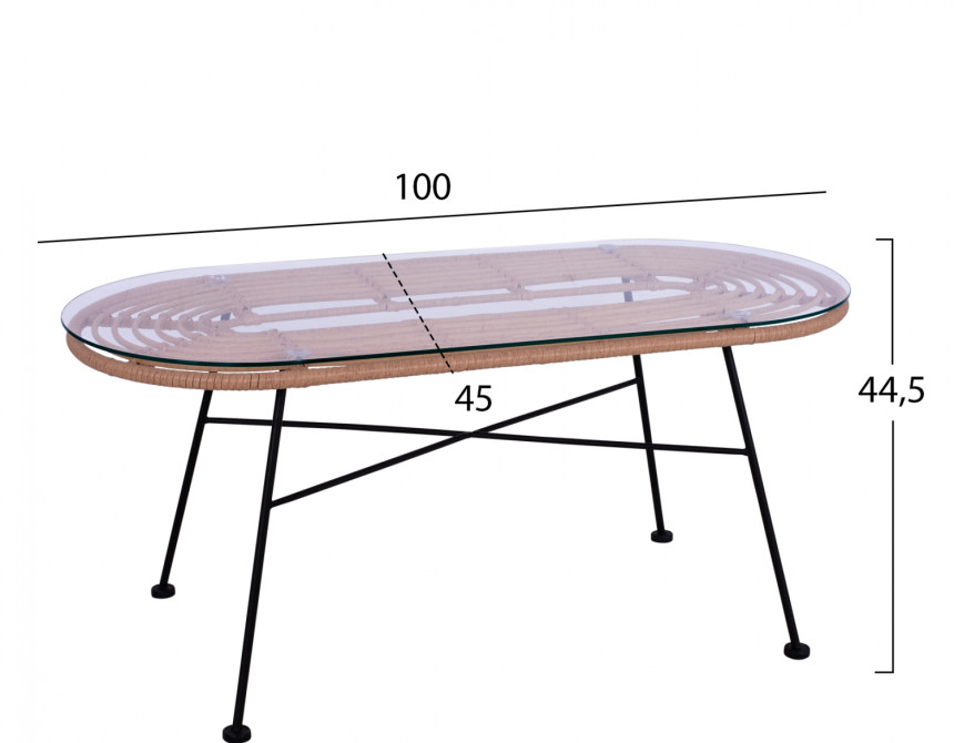 ΣΕΤ ΣΑΛΟΝΙ 4ΤΜΧ ALLEGRA HM5460 ΜΕΤΑΛΛΟ & WICKER ΣΕ ΜΠΕΖ ΧΡΩΜΑ