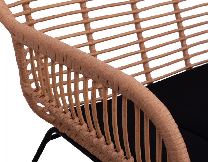 ΣΕΤ ΣΑΛΟΝΙ 4ΤΜΧ ALLEGRA HM5460 ΜΕΤΑΛΛΟ & WICKER ΣΕ ΜΠΕΖ ΧΡΩΜΑ
