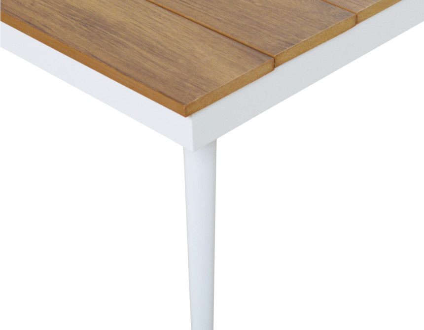 ΚΑΝΑΠΕΣ ΓΩΝΙΑ SABINE ΑΛΟΥΜΙΝΙΟΥ ΜΕ ΤΡΑΠΕΖΙ ΕΞ.ΧΩΡΟΥ ΛΕΥΚΟ HM5126.11
