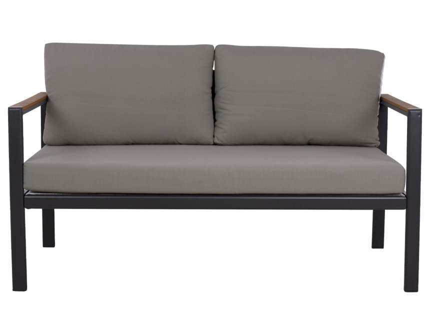 ΚΑΝΑΠΕΣ ΔΙΘΕΣΙΟΣ SAFIYA ΑΛΟΥΜΙΝΙΟΥ ΑΝΘΡΑΚΙ ΜΕ POLYWOOD HM5523.02 144X70X85Υεκ.