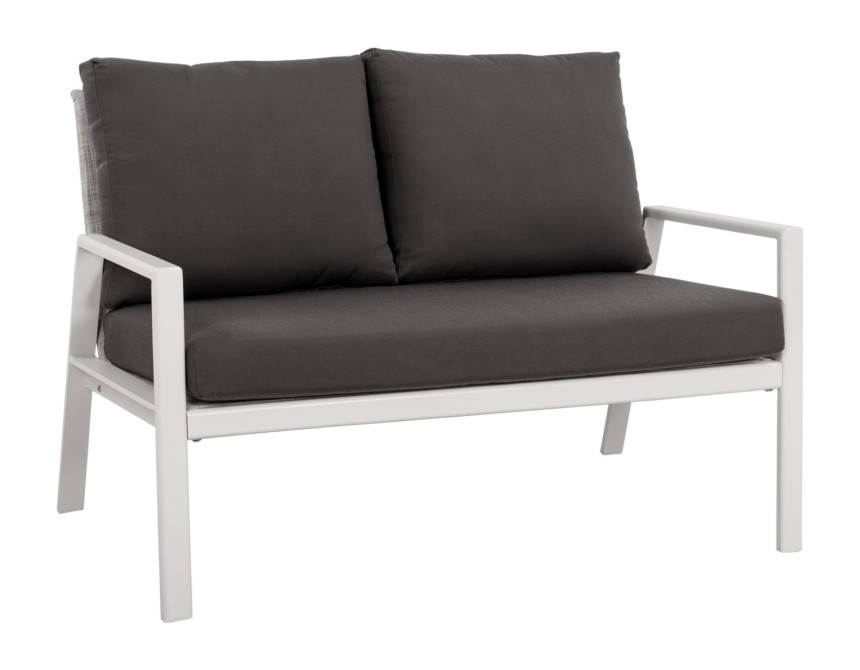 ΚΑΝΑΠΕΣ ΔΙΘΕΣΙΟΣ ΑΛΟΥΜΙΝΙΟΥ TABBY HM5561.01 ΛΕΥΚΟΣ ΜΕ ΜΑΞΙΛΑΡΙΑ