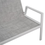 ΚΑΝΑΠΕΣ ΔΙΘΕΣΙΟΣ ΑΛΟΥΜΙΝΙΟΥ TABBY HM5561.01 ΛΕΥΚΟΣ ΜΕ ΜΑΞΙΛΑΡΙΑ