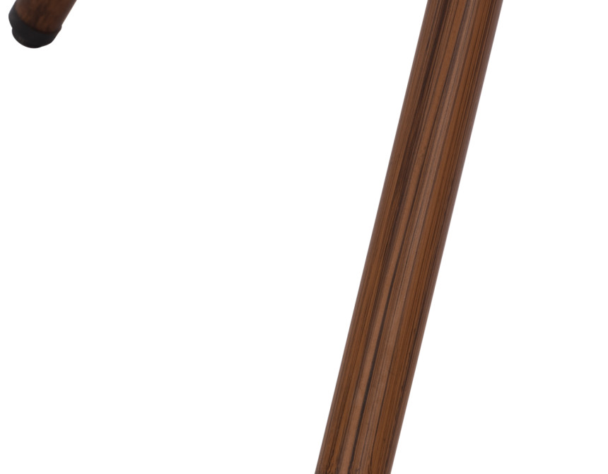 ΤΡΑΠΕΖΙ ΑΛΟΥΜΙΝΙΟΥ MOSES Φ70x76 εκ. BAMBOO LOOK HM5532.03 ΚΑΦΕ ΜΕ ΓΥΑΛΙ