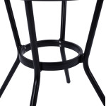 ΤΡΑΠΕΖΙ ΑΛΟΥΜΙΝΙΟΥ MOSES Φ70 BAMBOO LOOK HM5532.02 ΜΑΥΡΟ ΜΕ ΓΥΑΛΙ Φ70X76 εκ