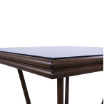 ΤΡΑΠΕΖΙ ΑΛΟΥΜΙΝΙΟΥ HARLOW 70X70X76  BAMBOO LOOK HM5568.03 ΚΑΦΕ ΜΕ ΓΥΑΛΙ