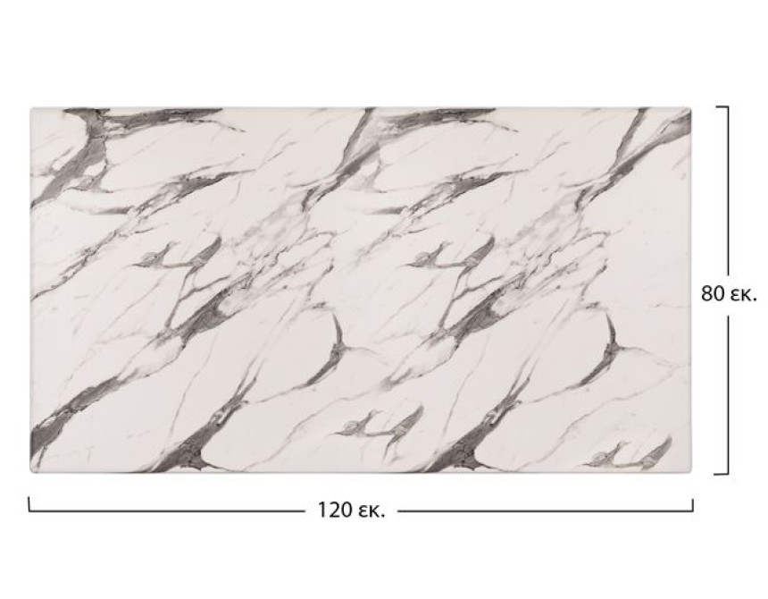 ΕΠΙΦΑΝΕΙΑ ΤΡΑΠΕΖΙΟΥ WERZALIT 120Χ80Χ3.5εκ. MARBLE WHITE-GREY 5657 HM5630.11