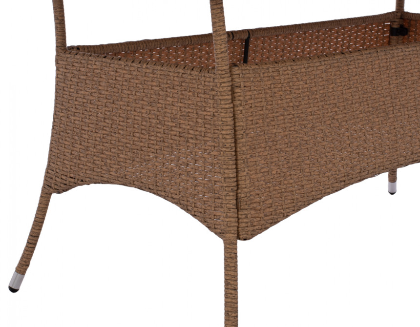 ΤΡΑΠΕΖΙ ΜΕΤΑΛΛΙΚΟ MINSK RATTAN ΜΠΕΖ ΚΑΦΕ HM5507.02 150x90x75 εκ.